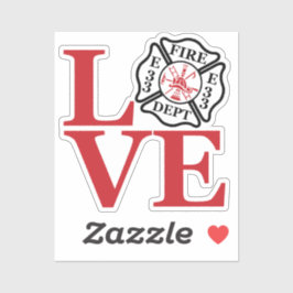 FIRE-LIEBE mit Bahnhofsnummer [FL9] Aufkleber