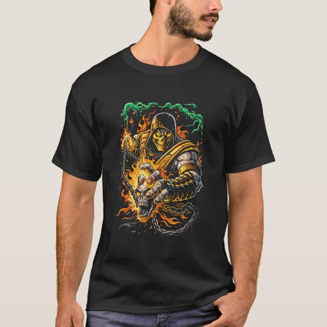 Fire Ninja (Scorpion Style) T-Shirt (Vorderseite)