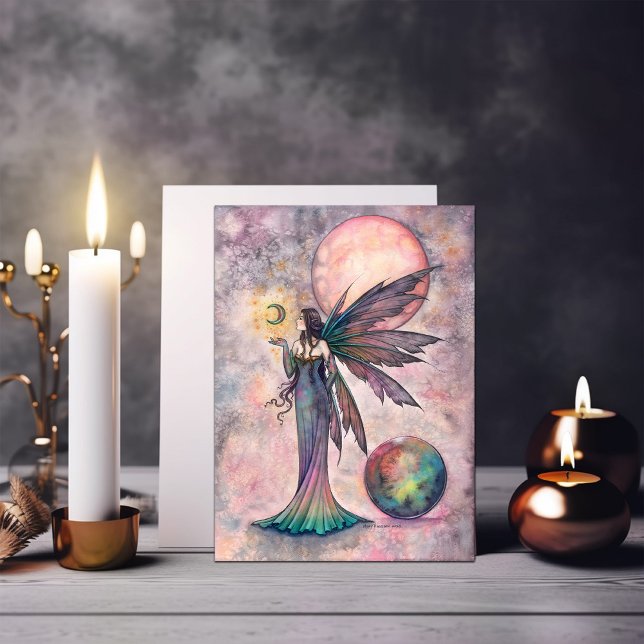 Fire Opal Moon Fairy Art von Molly Harrison Karte (Von Creator hochgeladen)
