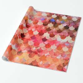Fire Red Mermaidscales Mermaid Fishscales Scales Geschenkpapier