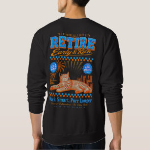 FIRE Ruhestand Katze – Vintage 70er Jahre Geld Kun Sweatshirt