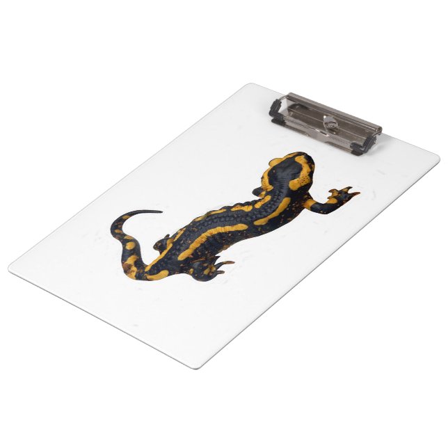 Fire Salamander Clipboard Klemmbrett (Schrägansicht)