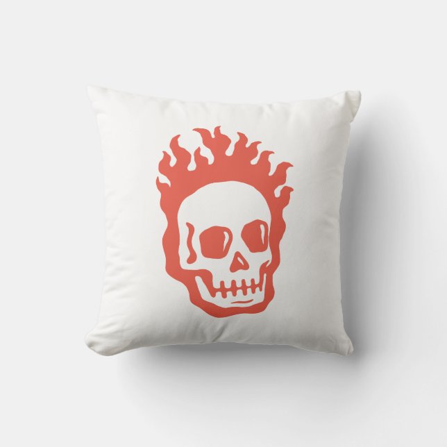 Fire Skull Kissen (Vorderseite)