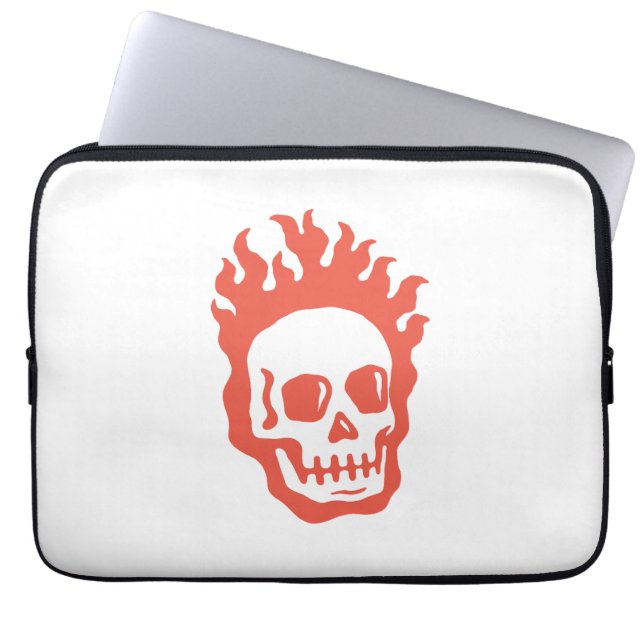 Fire Skull Laptopschutzhülle (Vorderseite)