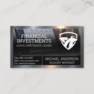 Fire Tech "Stocks Finance Business Card" Visitenkarte