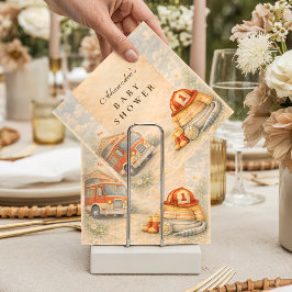 Fire Truck Firefighter Baby Shower Serviette