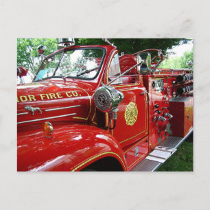 Fire truck postcard.... postkarte