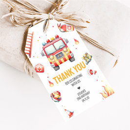 Fire Truck Sound the Alarm Baby Shower Favor Tags Geschenkanhänger