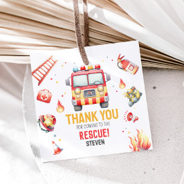 Fire Truck Sound the Alarm Baby Shower Geschenkanhänger