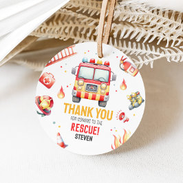 Fire Truck Sound the Alarm Baby Shower Geschenkanhänger
