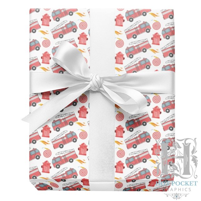 Fire Truck Wrapping Paper Geschenkpapier (Von Creator hochgeladen)