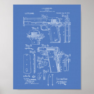 Firearm 1913 - Art Blueprint Poster