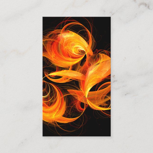 Fireball Abstrakt Art Business Card Visitenkarte (Vorderseite)
