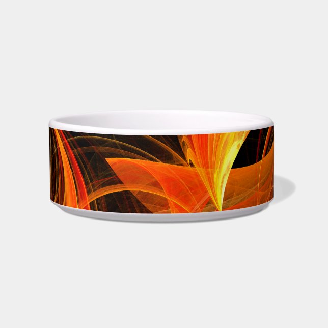 Fireball Abstrakt Art Cat Bowl Napf (Vorderseite)