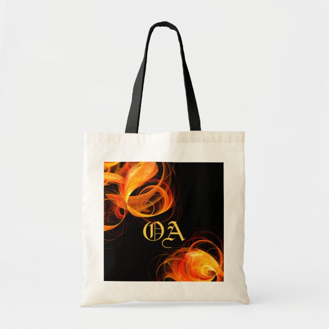 Fireball Abstrakt Art Monogram Bag Tragetasche (Vorne)