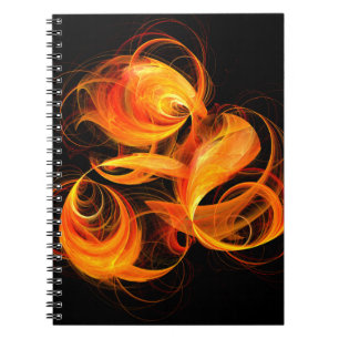 Fireball Abstrakt Art Notebook Notizblock