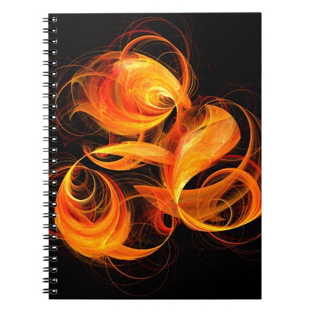 Fireball Abstrakt Art Notebook Notizblock (Vorderseite)