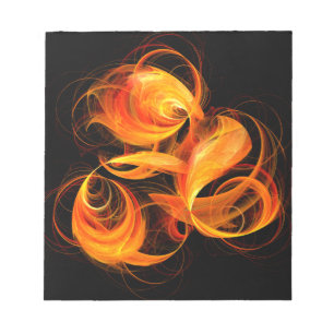 Fireball Abstrakt Art Notepad Notizblock