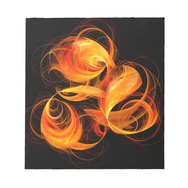 Fireball Abstrakt Art Notepad Notizblock (Vorderseite)