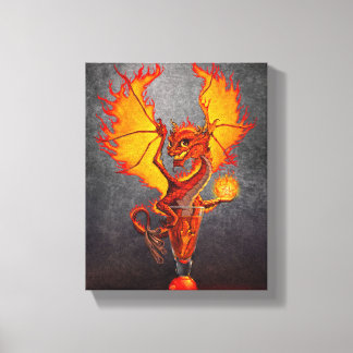 Fireball Dragon 8x10 Canvas Print Leinwanddruck