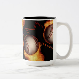 Fireball Muster Baseball Liebhaber Mug Zweifarbige Tasse