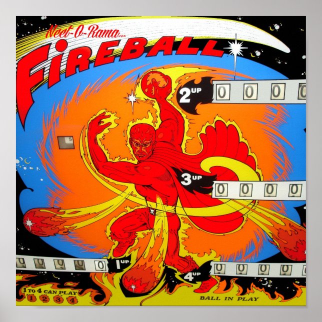 Fireball Pinball Poster (Vorne)