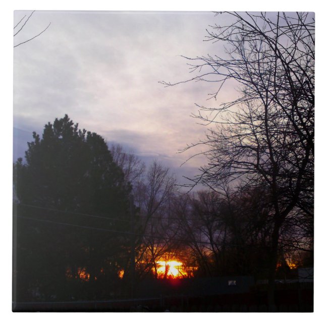 Fireball Sunrise Tile Fliese (Vorderseite)