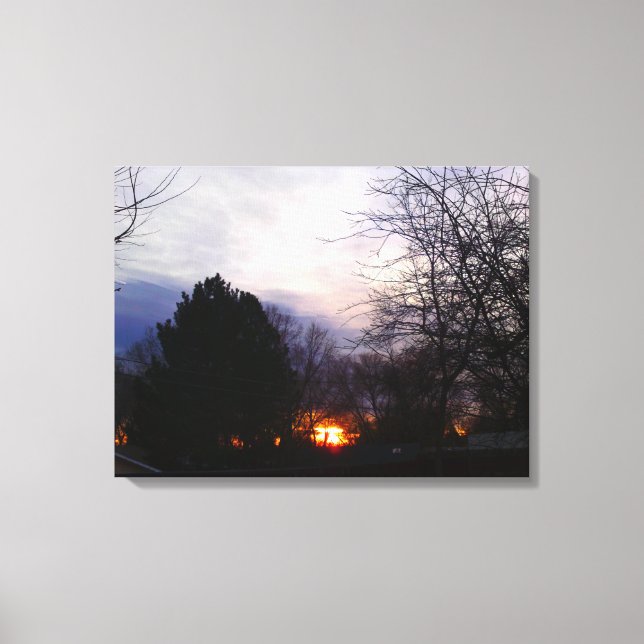 Fireball Sunrise Wrapped Canvas Leinwanddruck (Vorderseite)