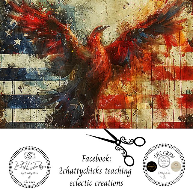 Firebird Eagle USA Flag Decoupage Seidenpapier (Von Creator hochgeladen)
