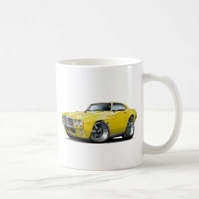Firebird gelbes Auto 1969 Tasse (Rechts)
