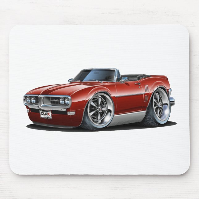 Firebird kastanienbraunes Kabriolett 1968 Mousepad (Vorne)