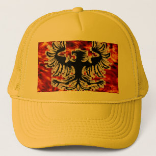 Firebird mit Feuer-Hintergrund-Basis… - Besonder Truckerkappe