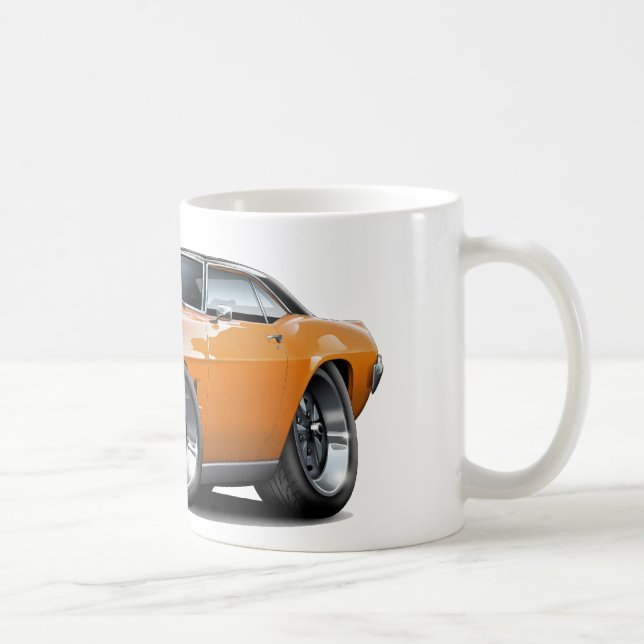 Firebird Orange-Schwarzes Spitzenauto 1969 Tasse (Rechts)