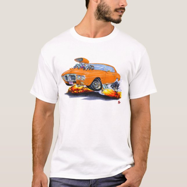 Firebird Orangen-Auto 1969 T-Shirt (Vorderseite)