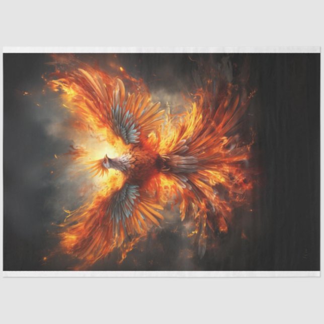 Firebird Phoenix auf Feuerlöschseite Seidenpapier (Vorderseite)