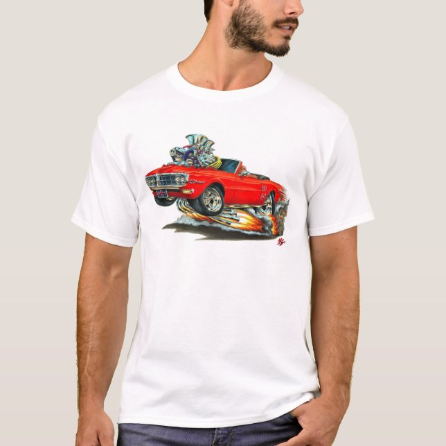 Firebird rotes Kabriolett 1967-68 T-Shirt (Vorderseite)