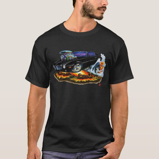 Firebird schwarzes Auto 1970-72 T-Shirt (Vorderseite)