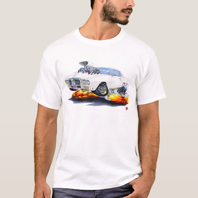 Firebird Weiß-Auto 1969 T-Shirt (Vorderseite)