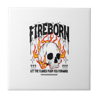 Fireborn Skull Urban Streetwear Fliese