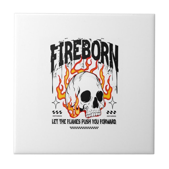 Fireborn Skull Urban Streetwear Fliese (Vorderseite)