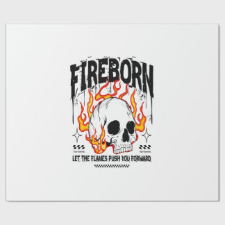 Fireborn Skull Urban Streetwear Geschenkpapier