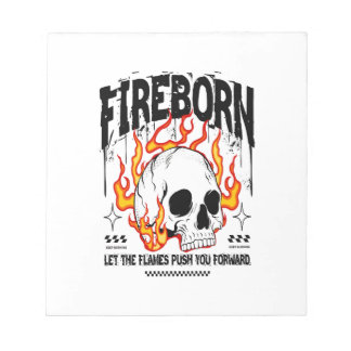 Fireborn Skull Urban Streetwear Notizblock