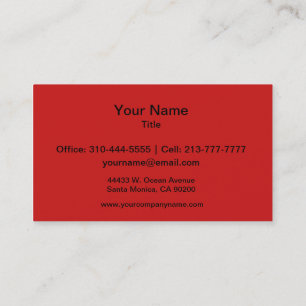 Firebrick Red Solid Color Visitenkarte