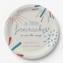 Firecracker 4. Juli Fireworks Baby Shower Pappteller