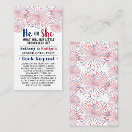 Firecracker 4. Juli Gender Reveal Party Begleitkarte