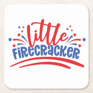 Firecracker 4. Juli Rechteckiger Pappuntersetzer