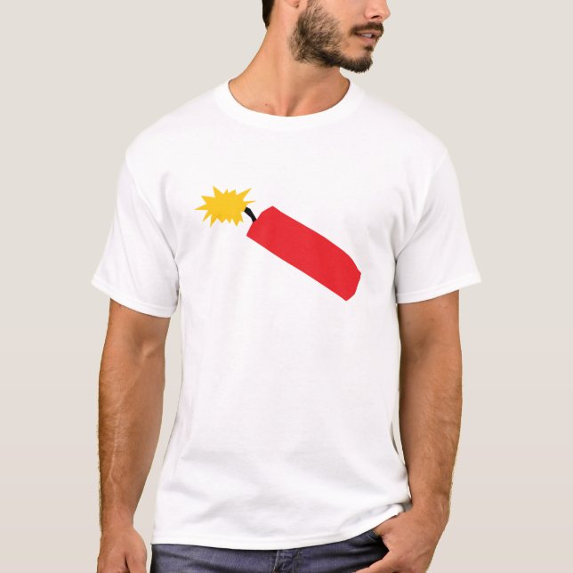Firecracker-Cartoon, TNT, Dynamit T-Shirt (Vorderseite)