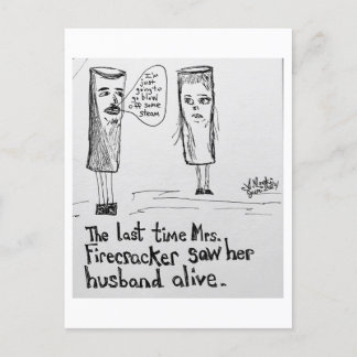Firecracker Couple Amerikanische Unabhängigkeitsta Postkarte