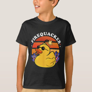 Firecracker Ente 4. Juli Patriotic Day Usa Fla T-Shirt