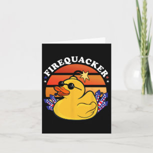 Firecracker-Ente 4. Juli Patriotischer Tag Usa Fla Karte